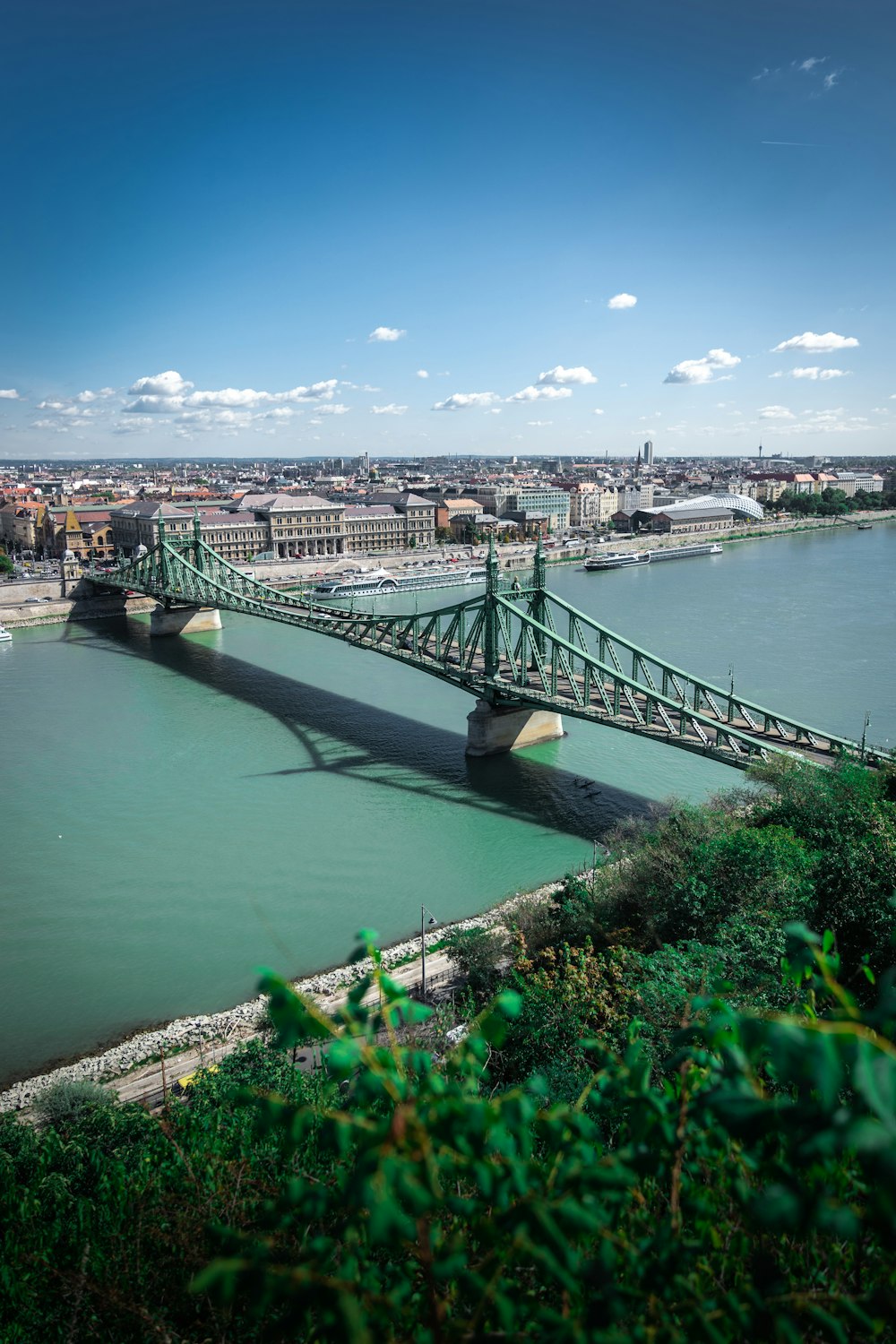 bridge over calm body of water