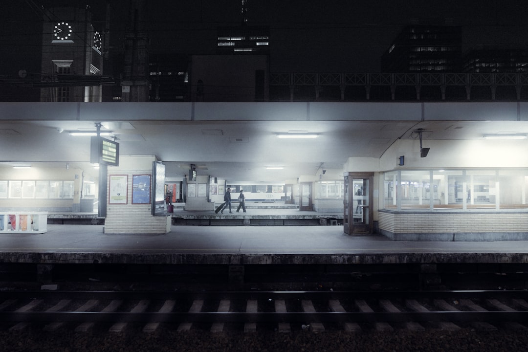 white train station