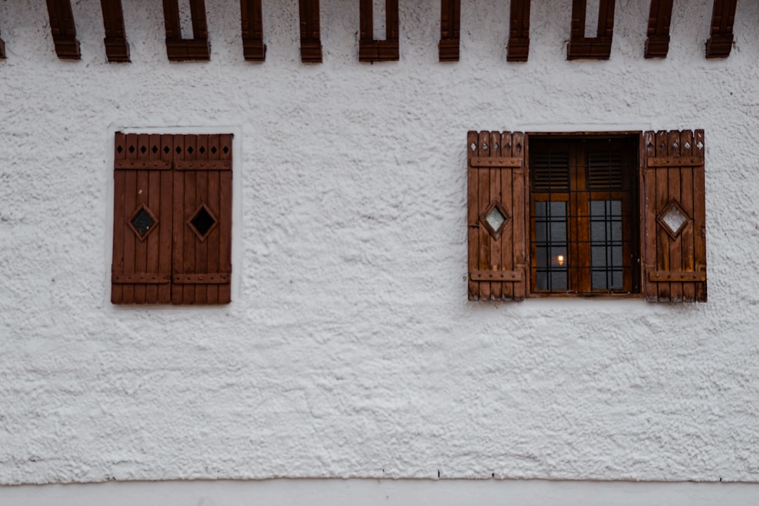 brown wooden wall-mount rack