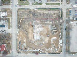 aerial photo of empty lot