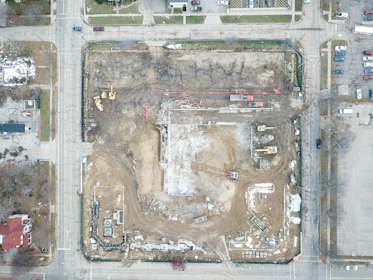 aerial photo of empty lot