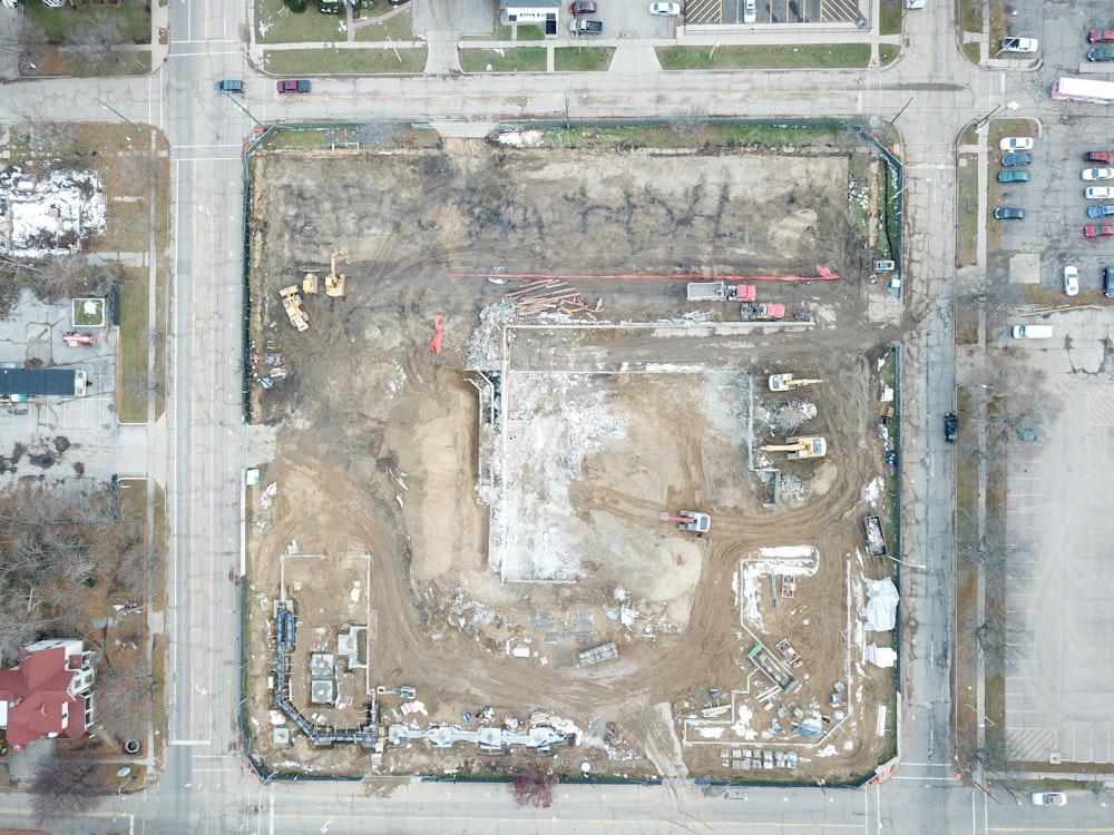 aerial photo of empty lot