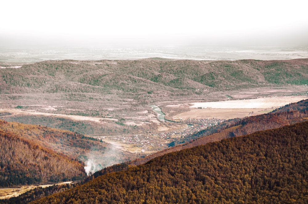 aerial view of mountain