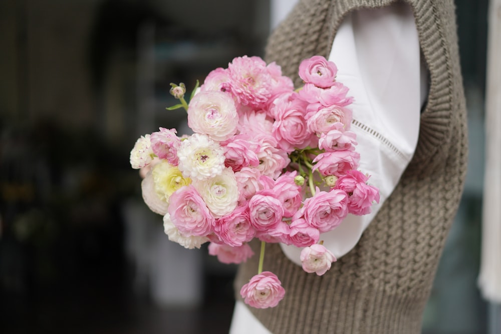 pink and white bouquet