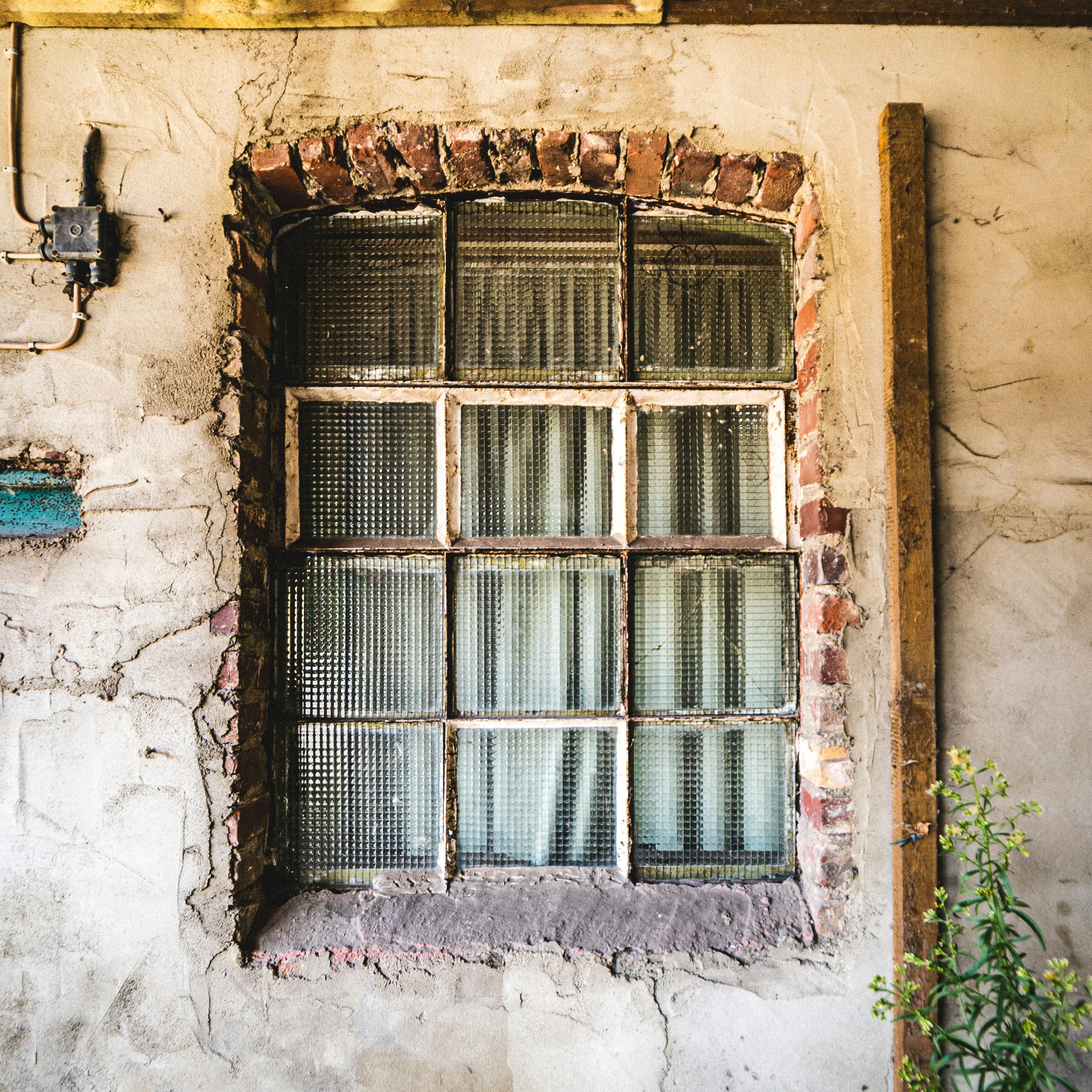 white wall and clear glass window