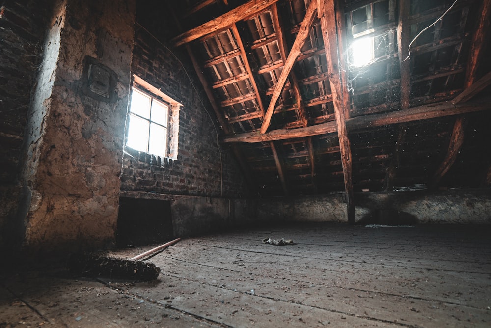 empty attic during day