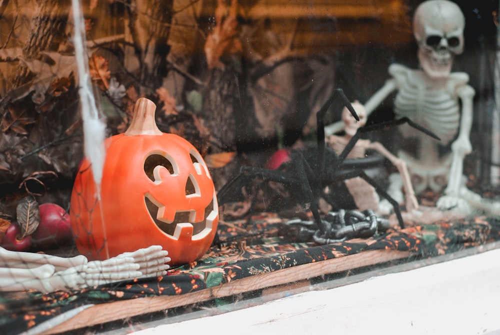 orange jack o lantern decor