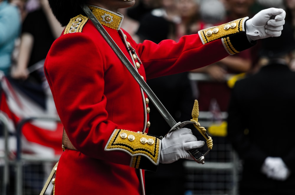 person in red and yellow suit