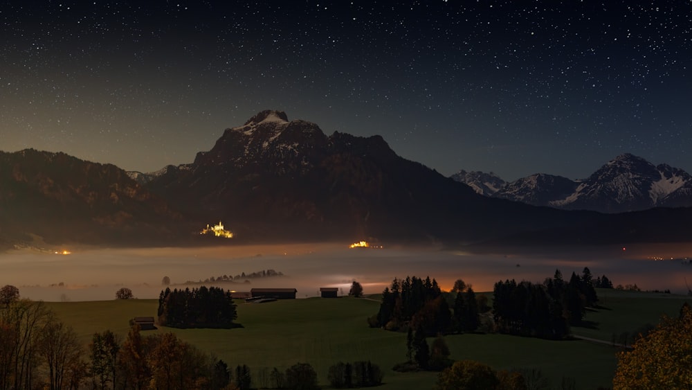 aerial photo of mountains