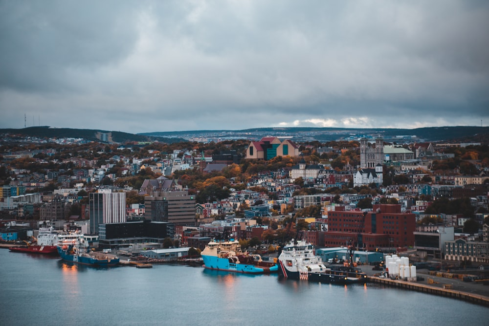 buildings near body of water