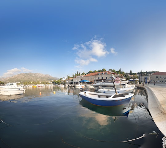 boats on deck in Cavtat Croatia