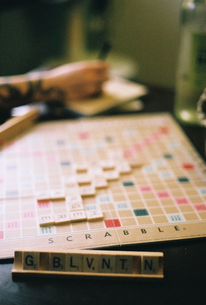 scrabble on the table 