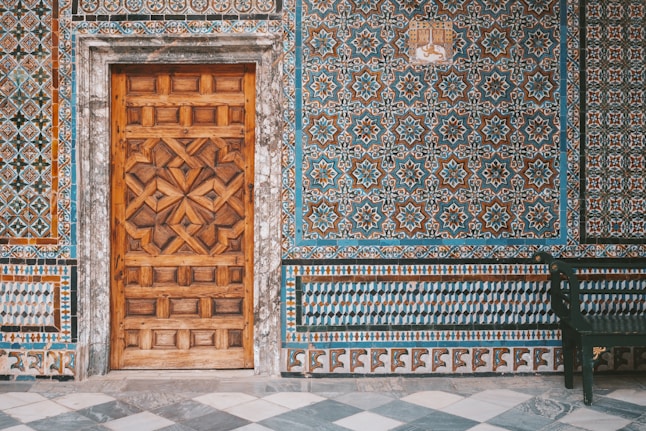 closed brown door