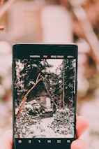 A lifestyle image of a person using the Snow Phone in a secure environment.