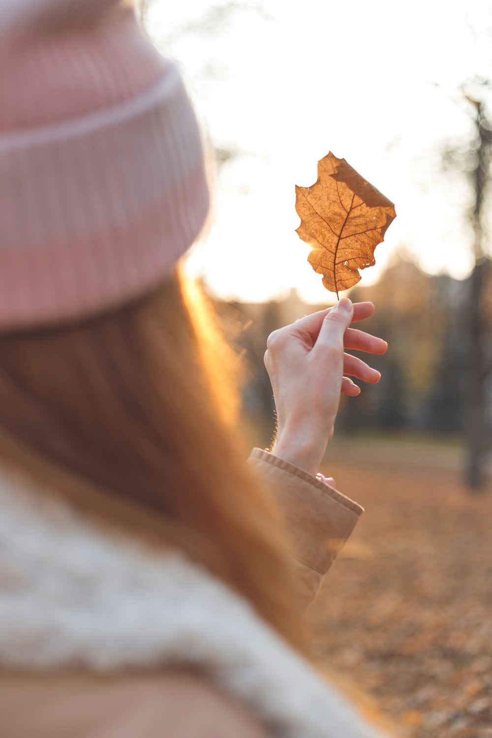 photo en gros plan d’une femme tenant une feuille