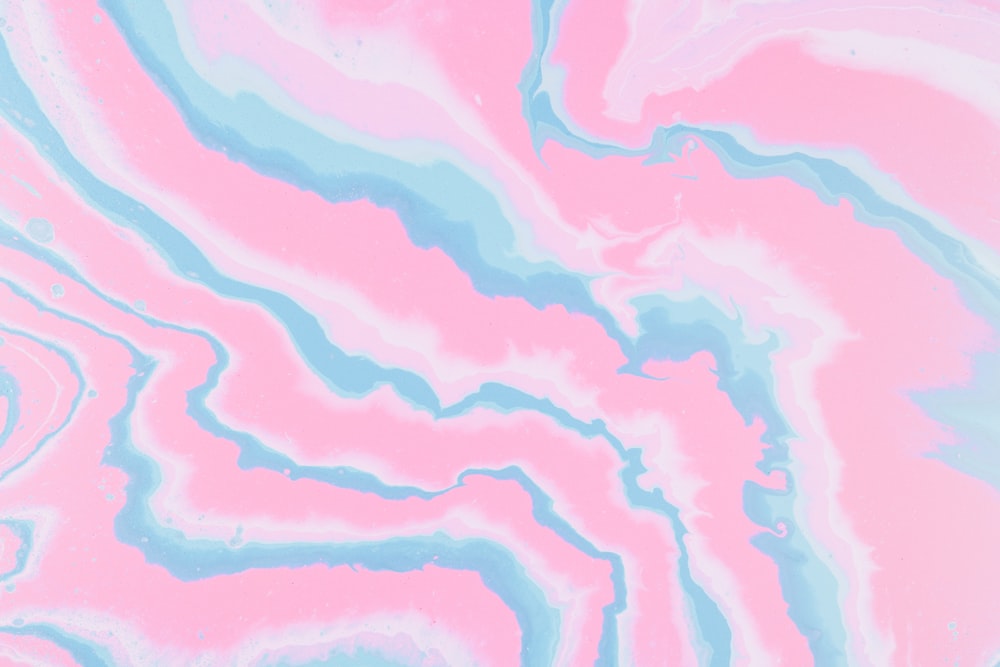 pink, blue, and white abstract art