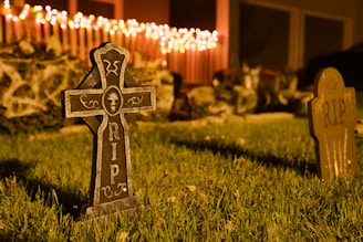 grey concrete cross plate at night