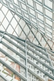 Structural glazing enhancing the facade of a building.