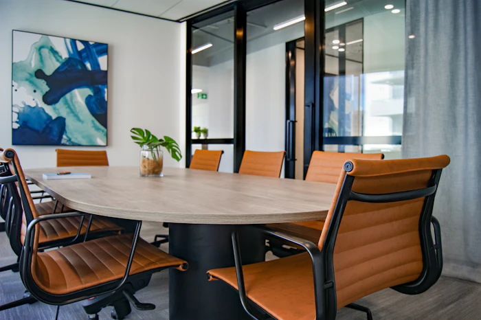Modern institutional meeting room