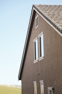 Wide shot of a modern stucco exterior on a residential home.
