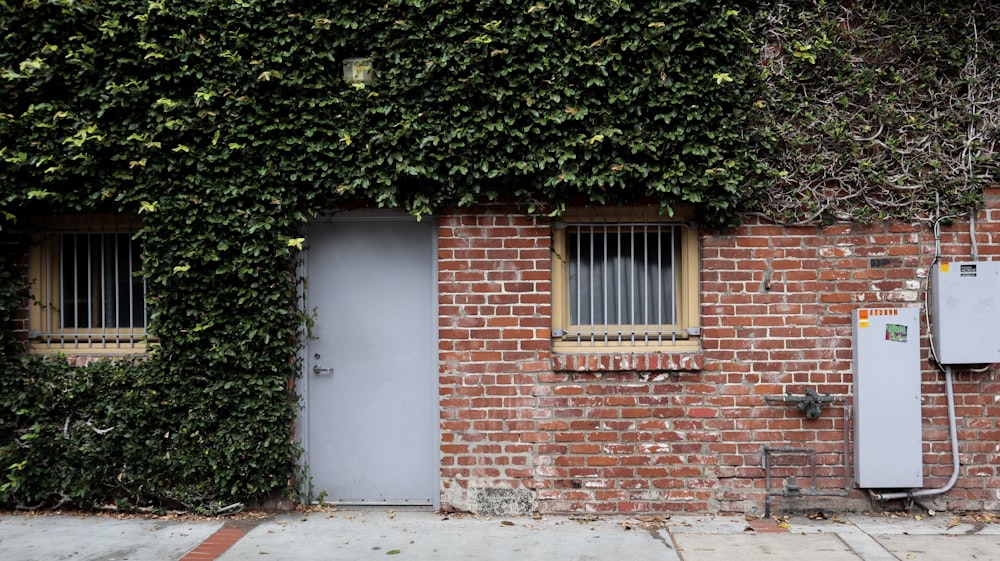 gray wooden door