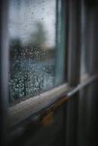 gray framed clear glass window