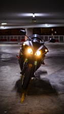 black motorcycle
