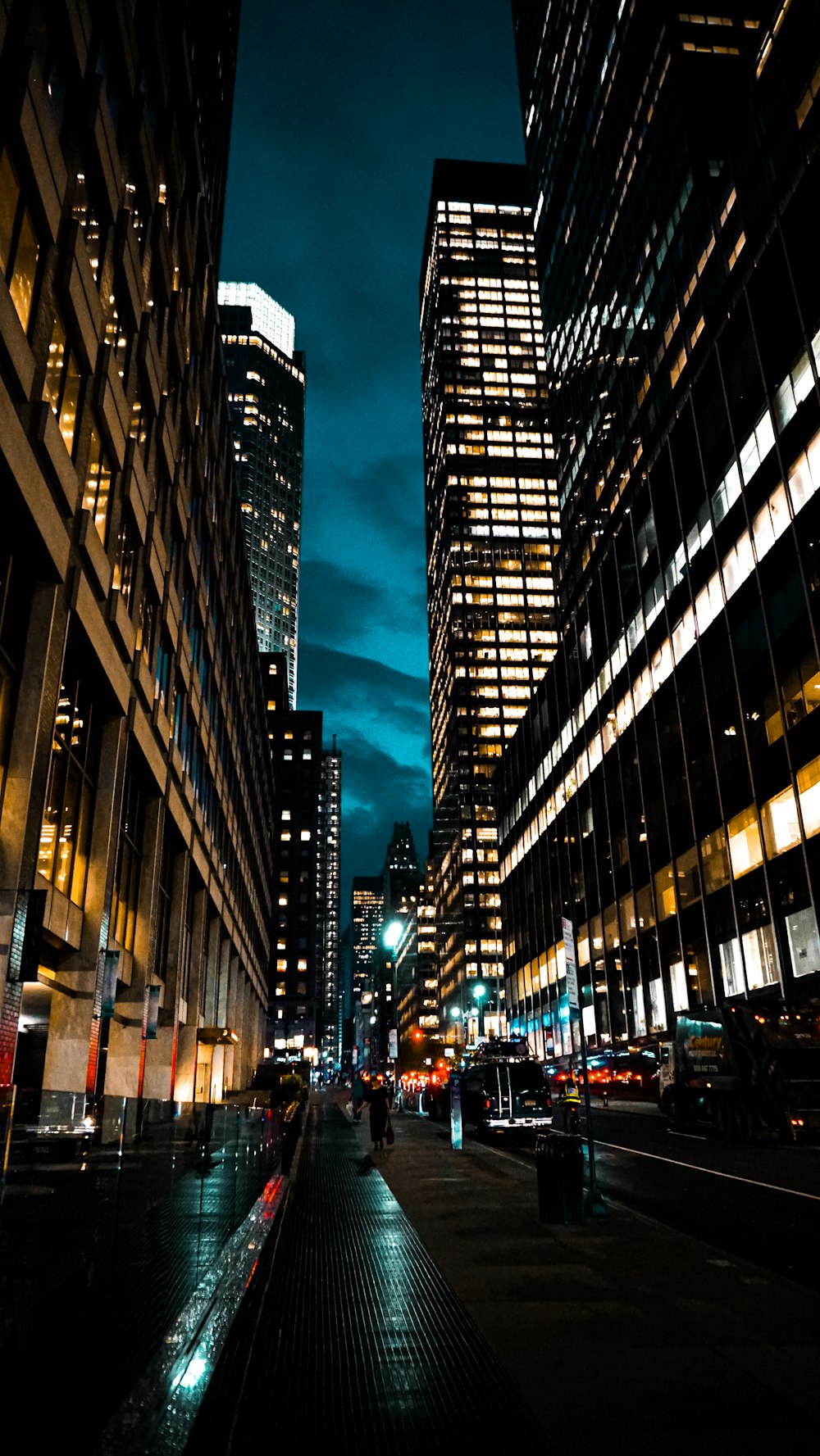 lighted city buildings during nighttime