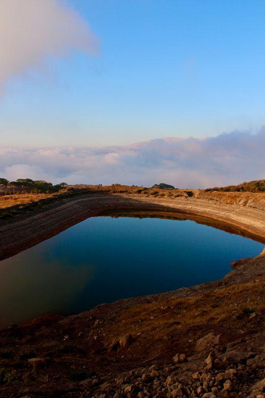 aerial photo of body of water under cloudy sky in Falougha Lebanon