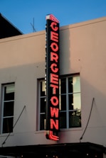 A map pinpointing Georgetown with digital markers showing local search results.