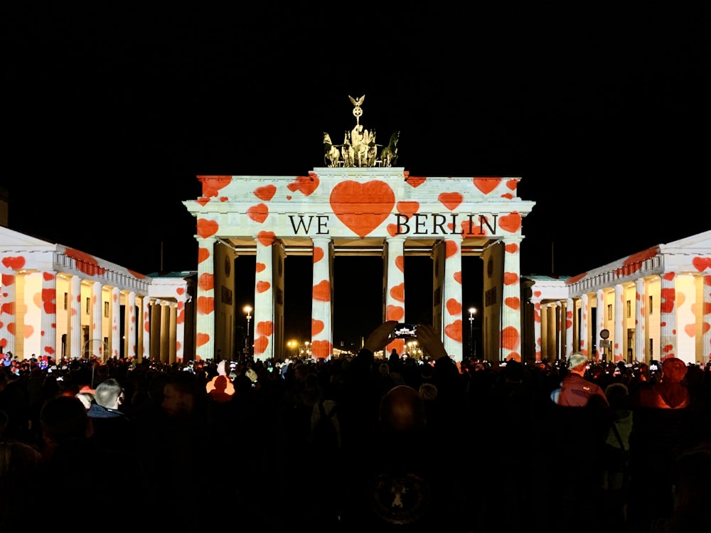 people at Brandenburg gate