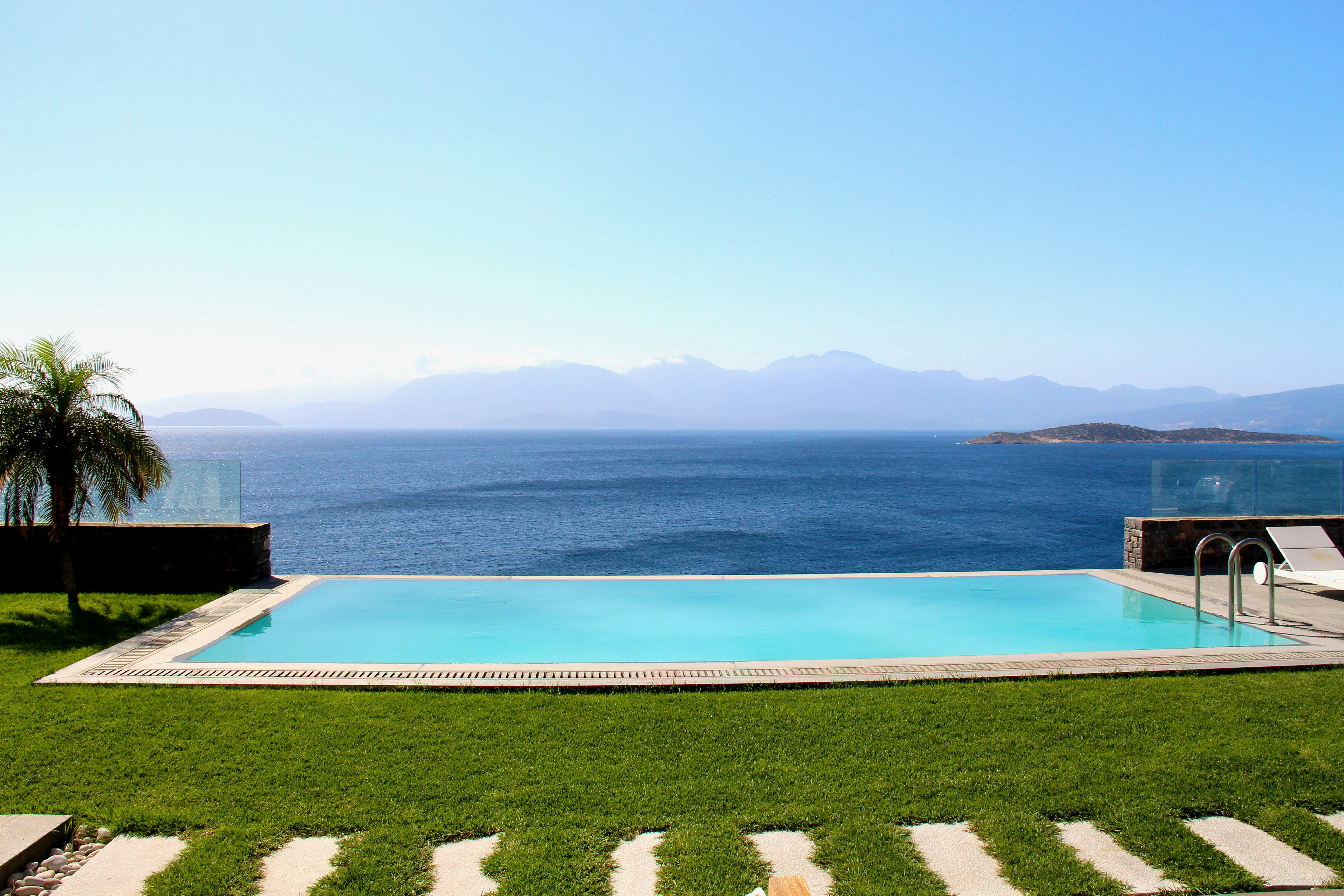 swimming pool near ocean