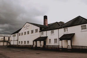 An early sketch of the distillery layout pinned on a wall, showing the vision taking shape.
