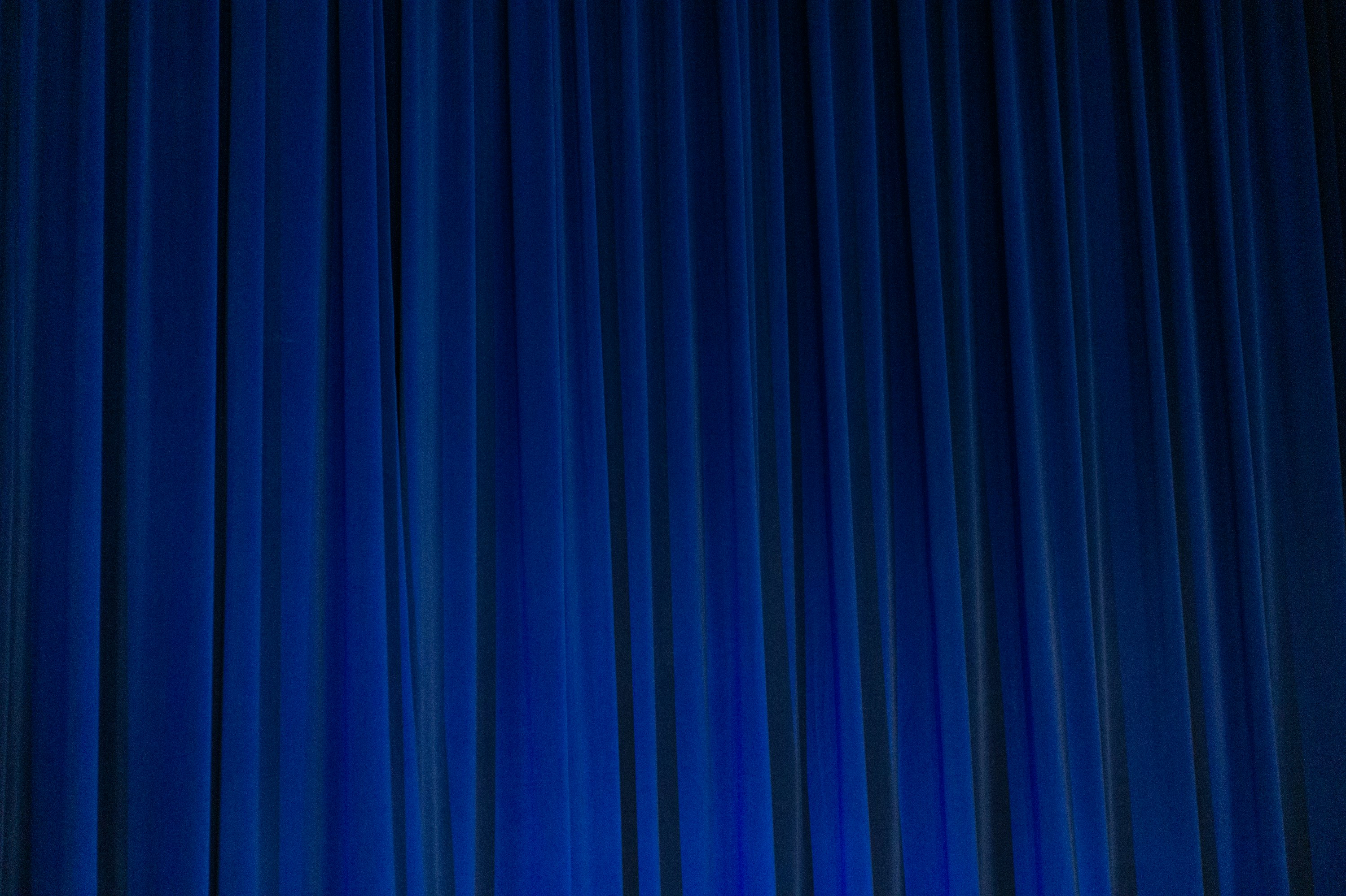 Blue theater (theatre) curtain at Disney World Florida. Shot at a wedding.