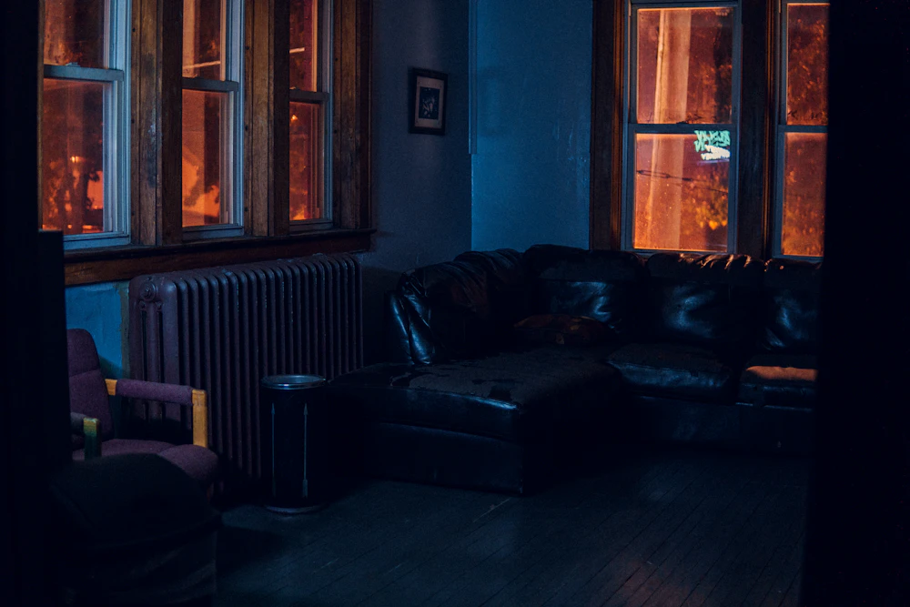 Ink Leather Sectional
