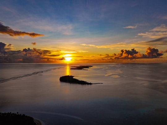 body of water during golden hour in Kinbidhoo Maldives