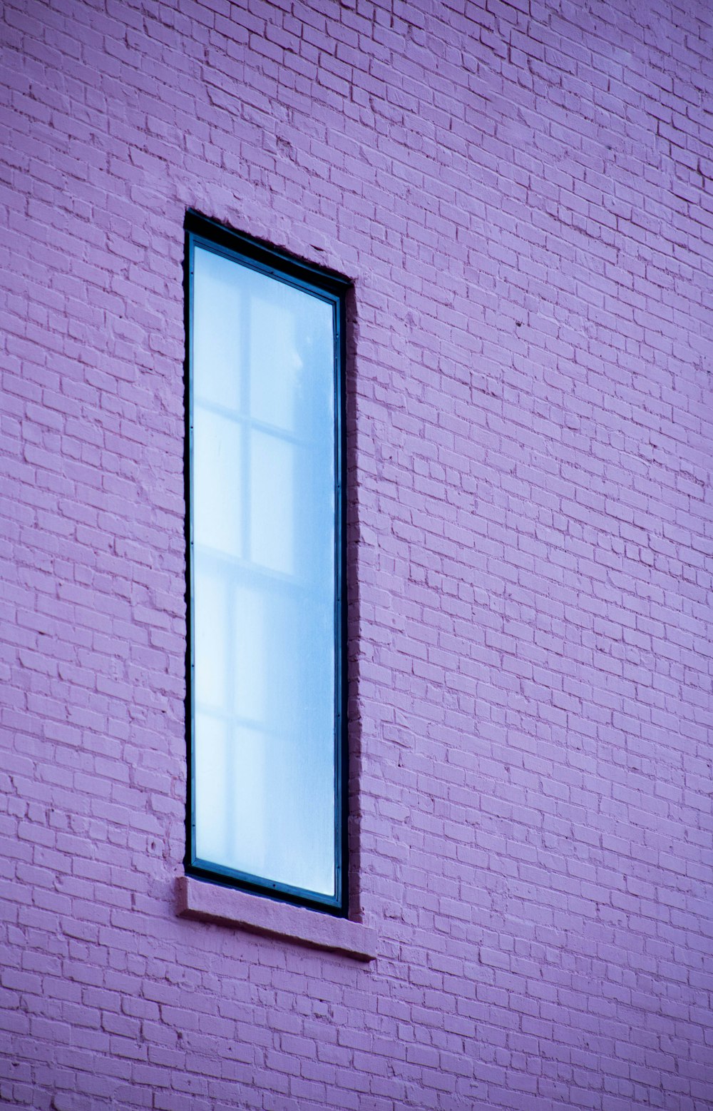 purple painted build with glass panel window