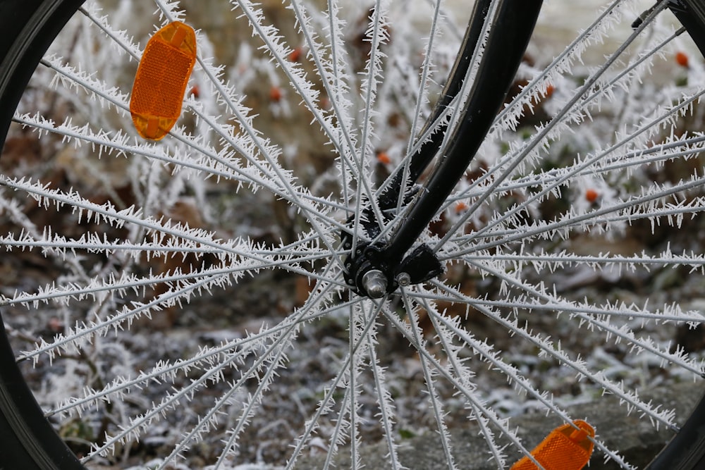 gray and black bicycle wheel