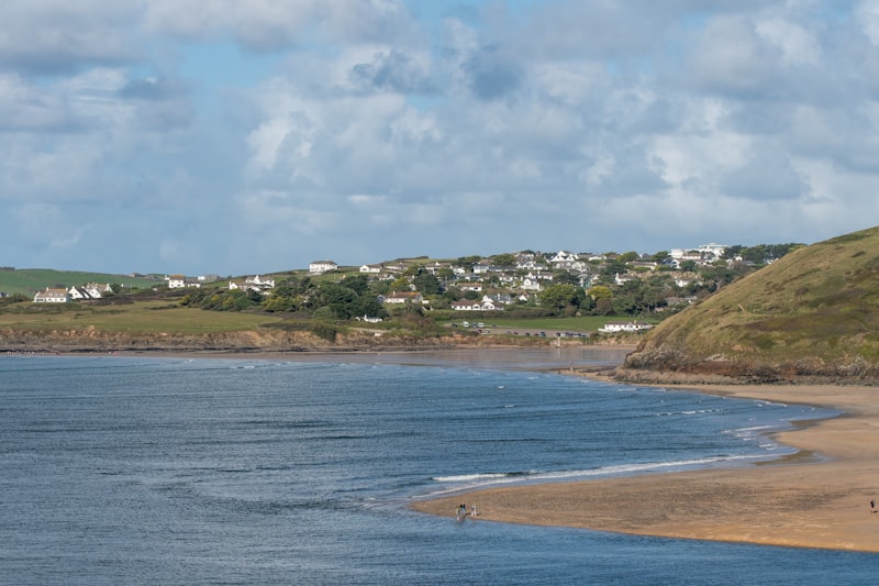 Sheltered sandy beach on the Camel estuary at Daymer Bay