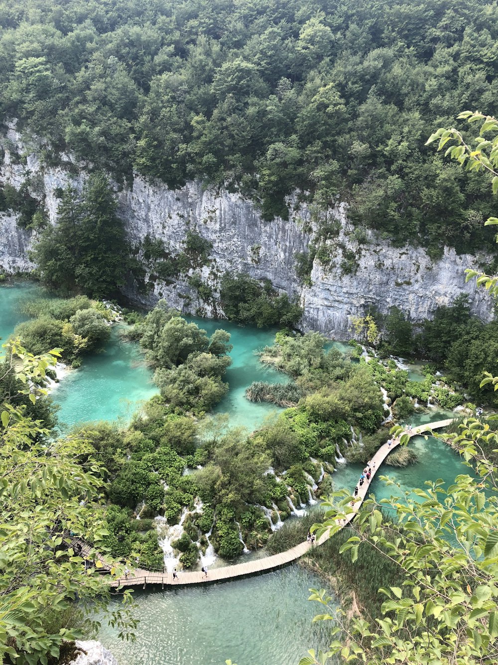 river near cliff