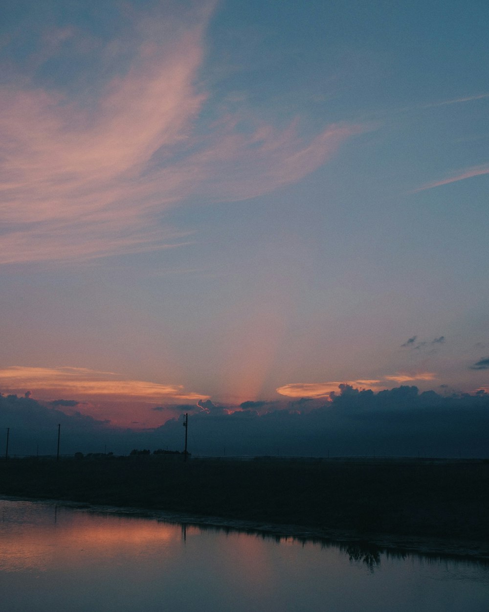 body of water during sunset photo