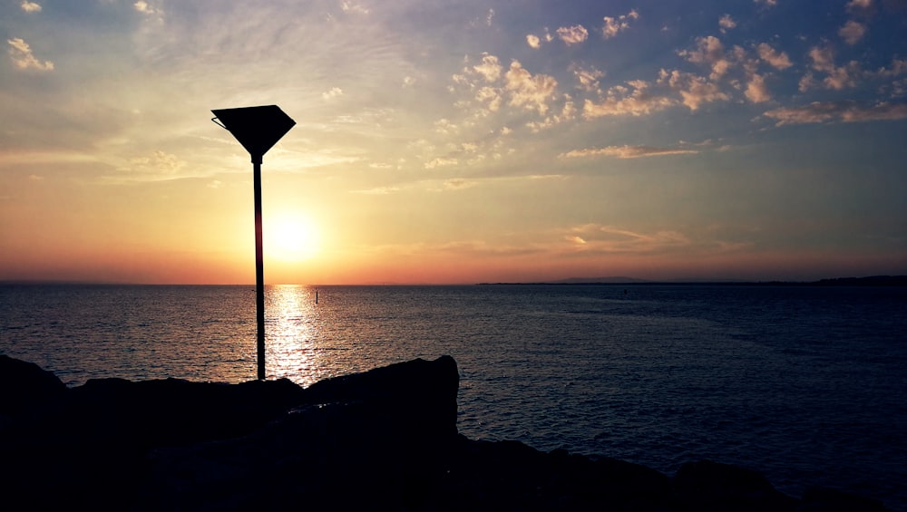 seashore during golden hour