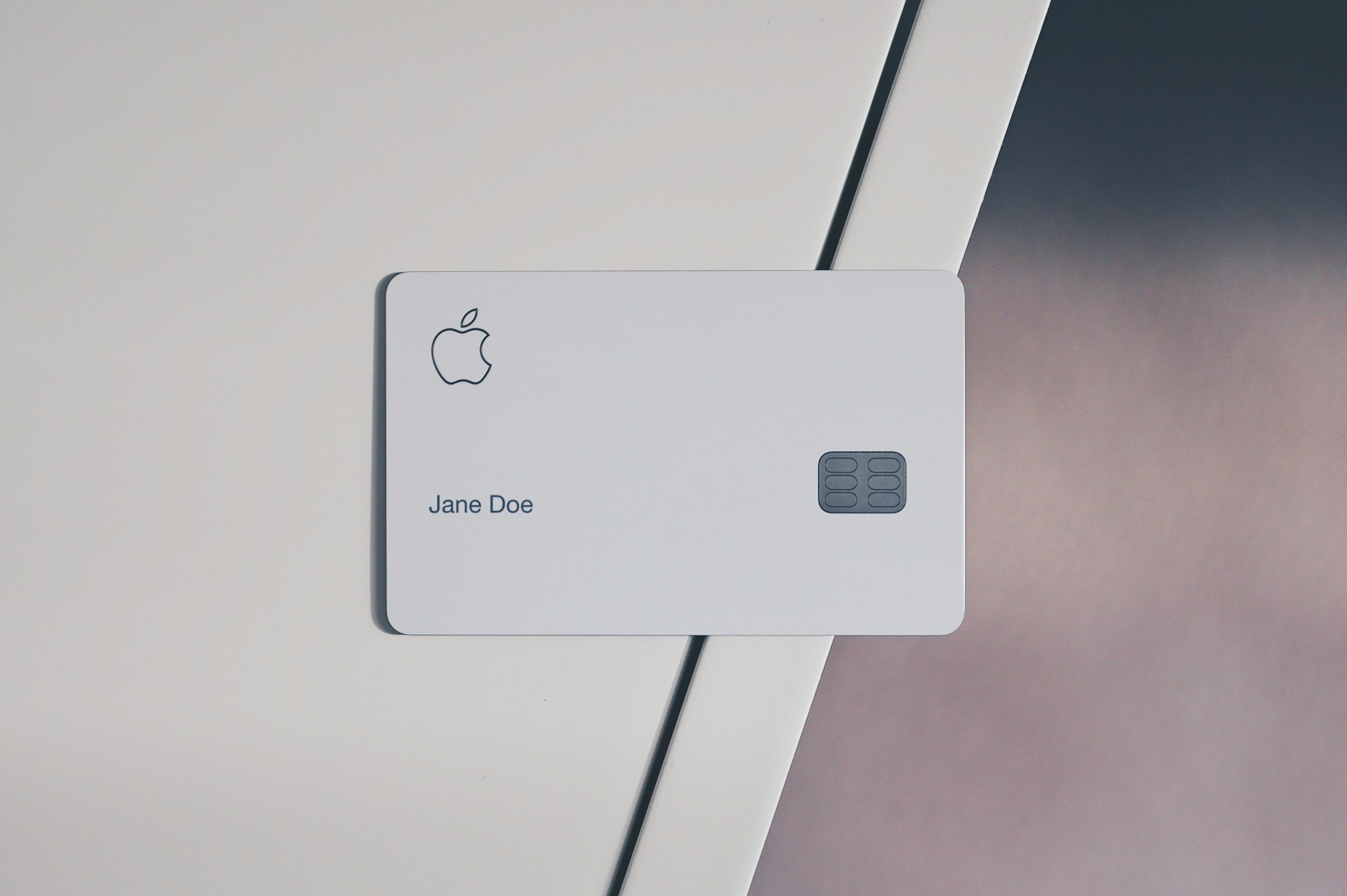 white Apple card