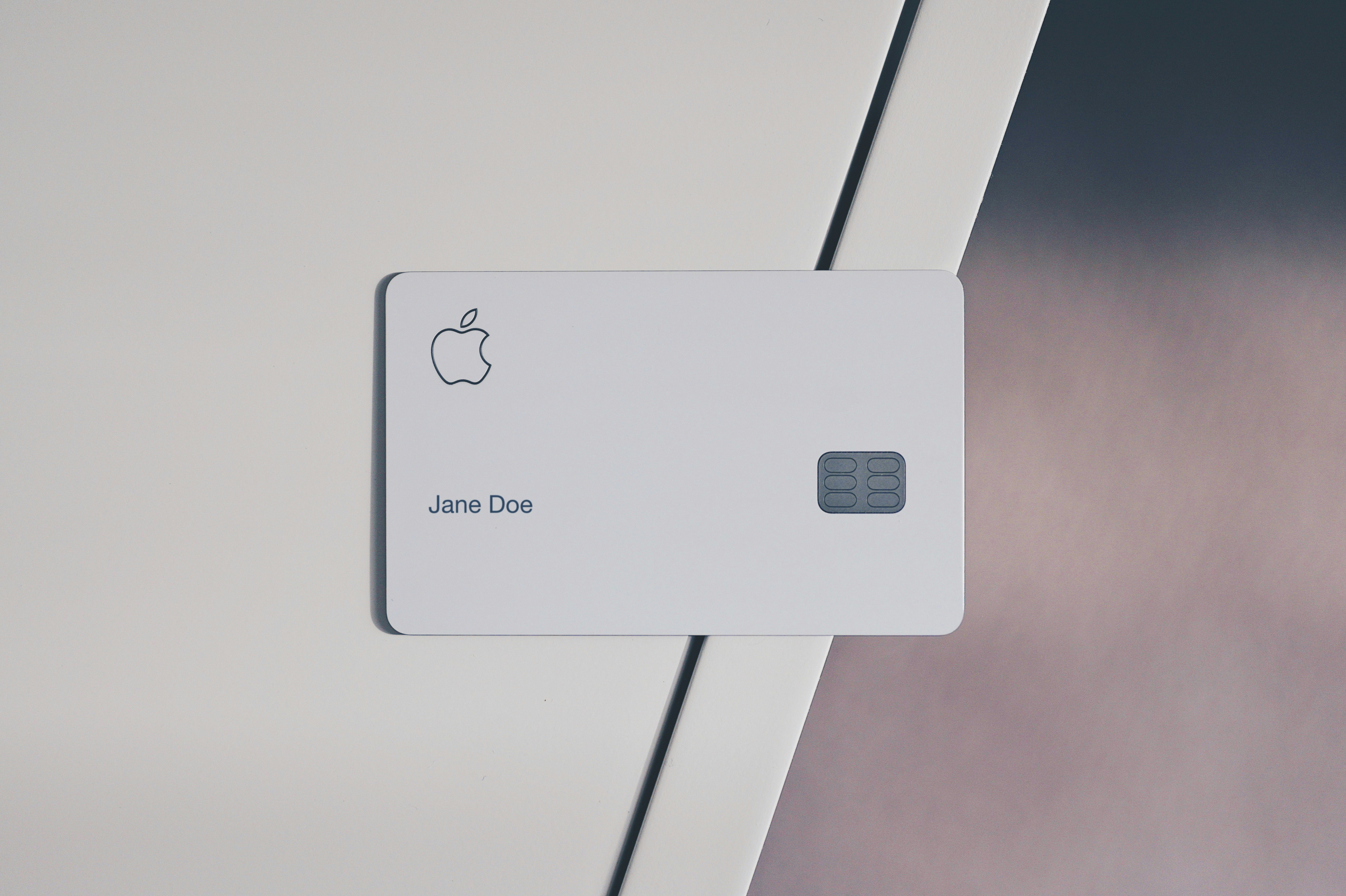 white Apple card