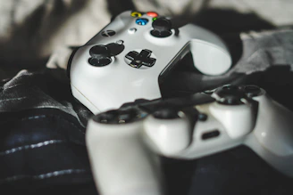 two white controllers
