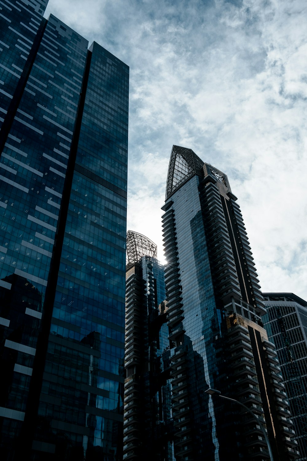 curtain wall high-rise buildings during daytime