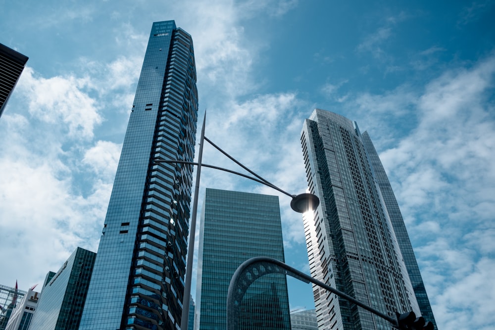 curtain wall high-rise buildings during daytime