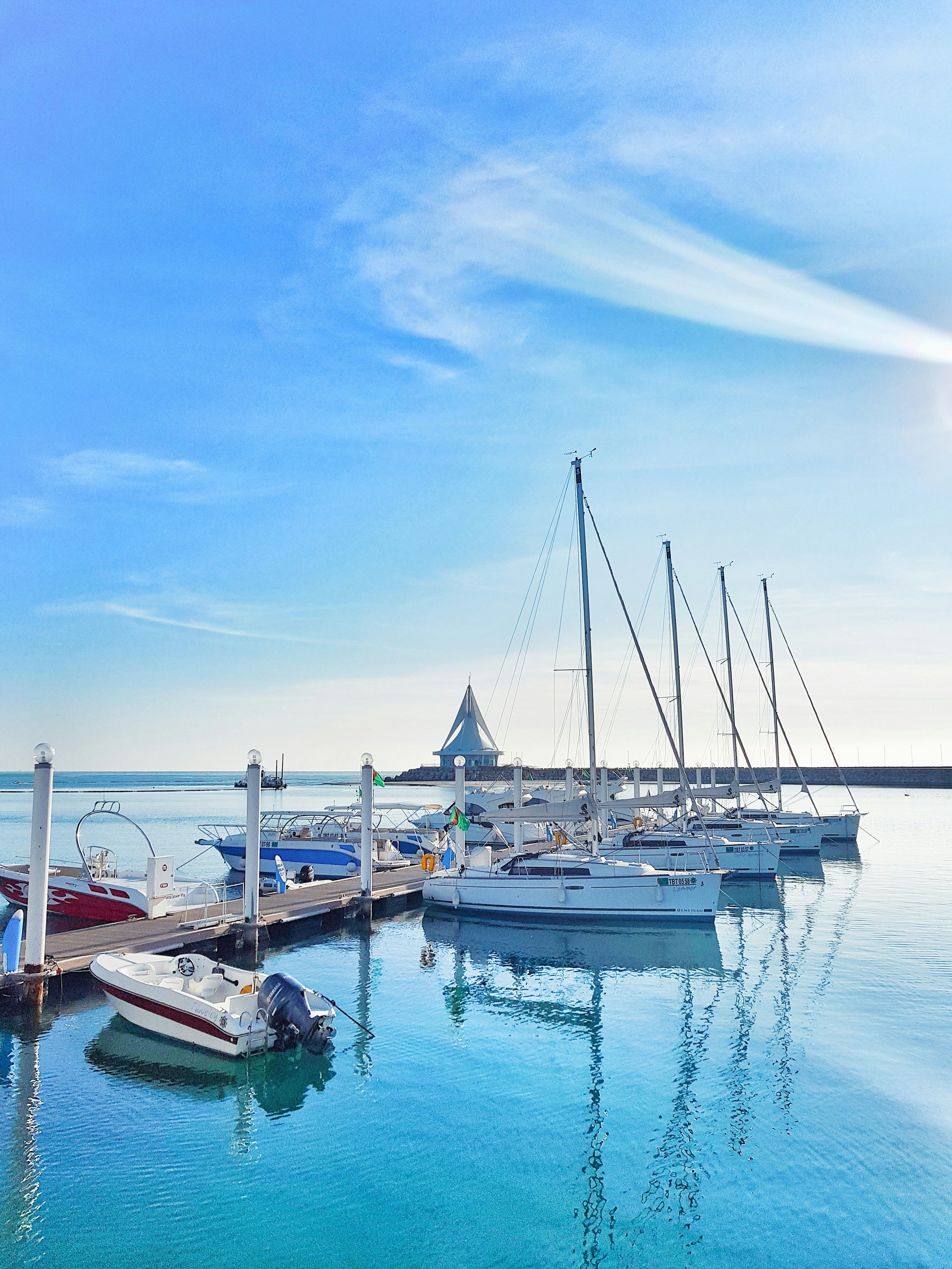 white boat on the ocean