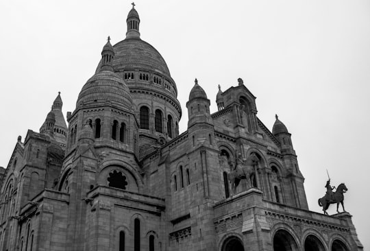 black and white concrete building in Sacré-Cœur France