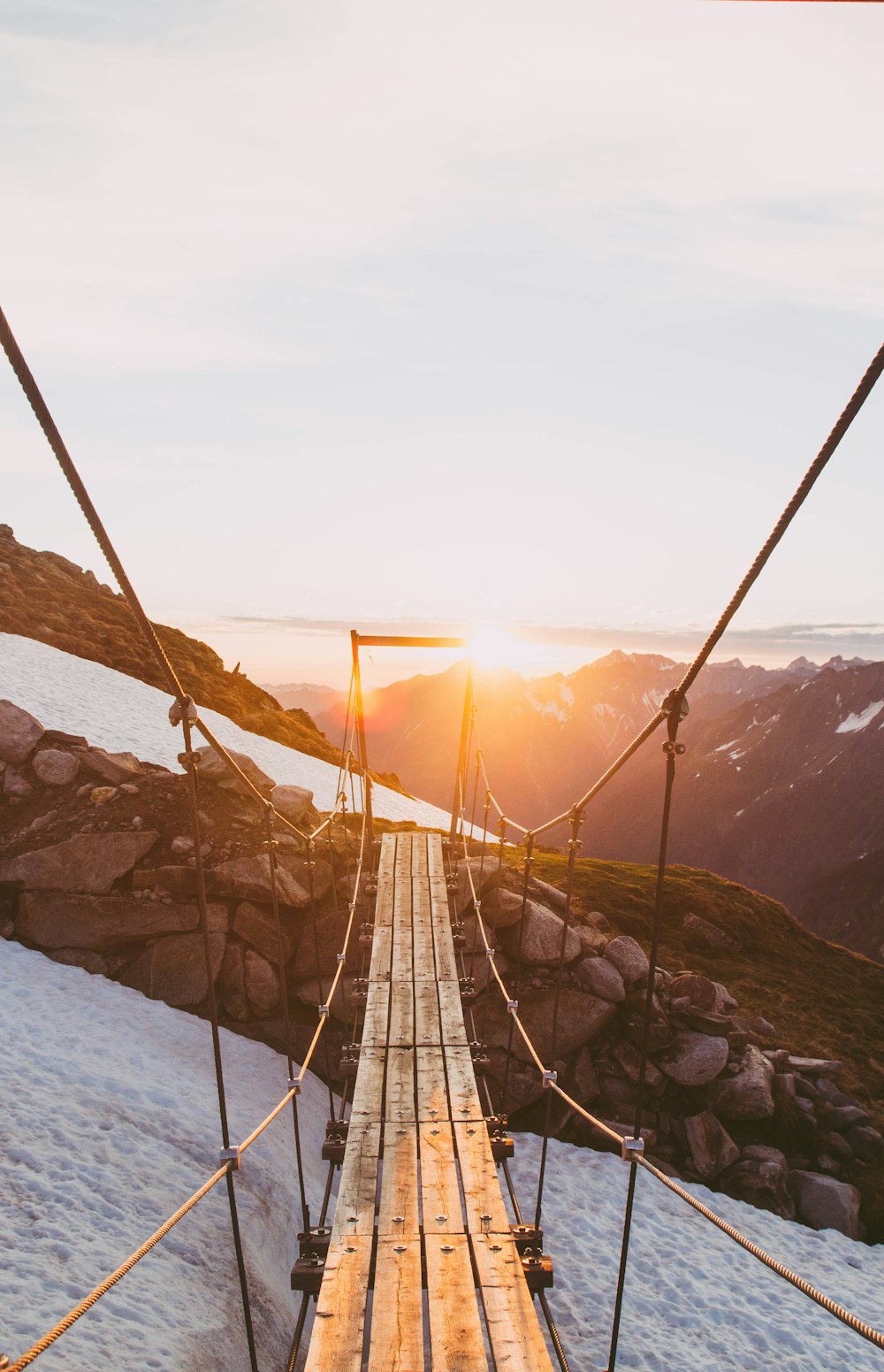 brown wooden bridge